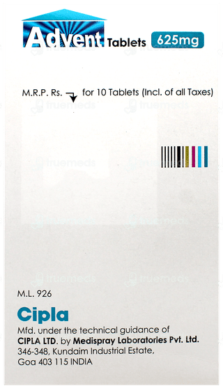 Advent 625Mg Tablet 10