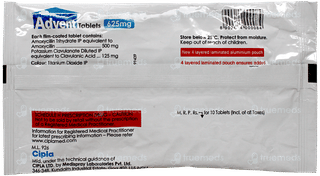 Advent 625Mg Tablet 10