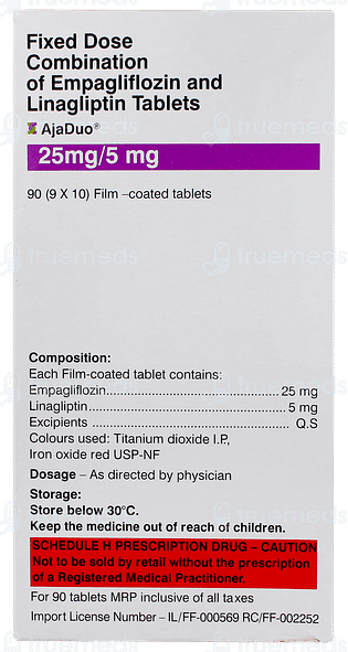 Ajaduo 25mg/5mg Tablet 10