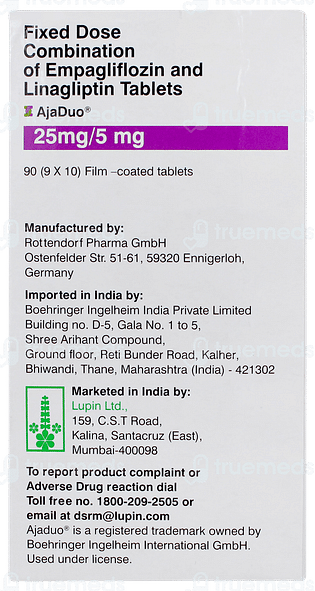 Ajaduo 25mg/5mg Tablet 10