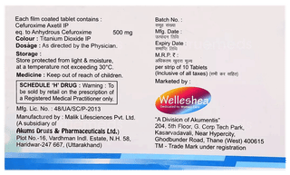 Akucef 500 Mg Tablet 10