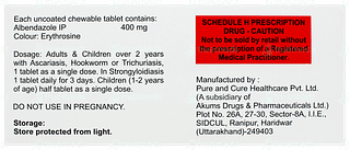 Albendazole 400mg Tablet 1