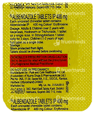 Albendazole 400mg Tablet 1