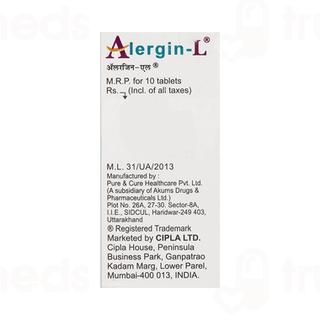 Alergin L Tablet 10