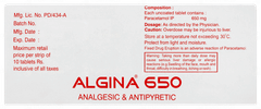 Algina 650 Tablet 10 Algina 650 Tablet 10