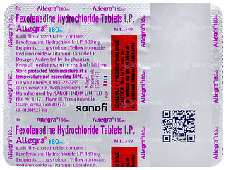 Allegra 180mg Tablet 10