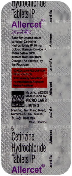 Allercet Tablet 10