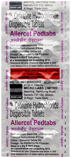 Allercet Pedtabs Tablet 10