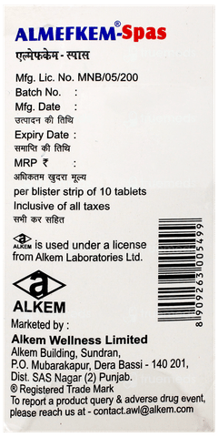 Almefkem Spas Tablet 10 Almefkem Spas Tablet 10