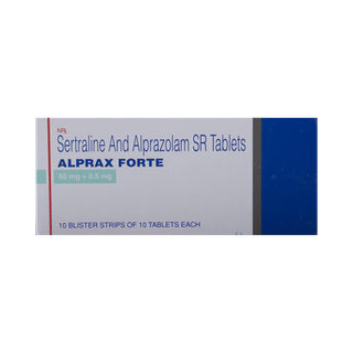 Alprax Forte 0.5/50 MG Tablet 10