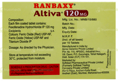 Altiva 120mg Tablet 10 Altiva 120mg Tablet 10
