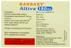 Altiva 180Mg Tablet 10