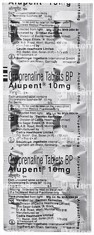 Alupent 10 MG | Order Alupent 10 MG Tablet Online at Truemeds