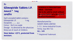 Amaryl 1mg Tablet 30 Amaryl 1mg Tablet 30