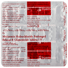 Amaryl M 1mg Tablet 15