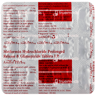 Amaryl M 1mg Tablet Pr 15