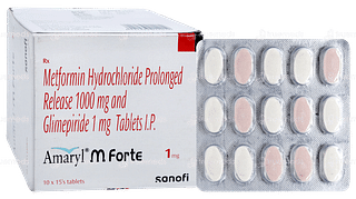 Amaryl M Forte 1mg Tablet 15