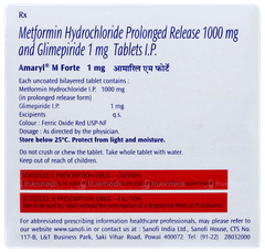 Amaryl M Forte 1mg Tablet 15 Amaryl M Forte 1mg Tablet 15