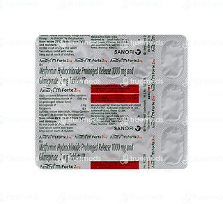 Amaryl M Forte 2/1000 MG Tablet Pr 15