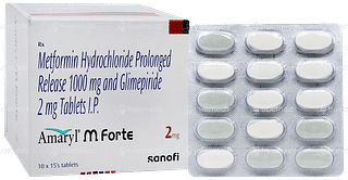 Amaryl M Forte 2mg Tablet 15