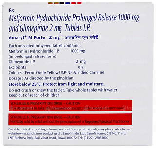 Amaryl M Forte 2mg Tablet 15