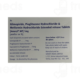 Amaryl Mp 1mg Tablet 20
