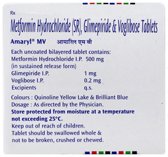 Amaryl Mv 1mg Tablet 15 Amaryl Mv 1mg Tablet 15