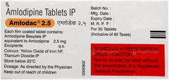 Amlodac 2.5 Tablet 30 Amlodac 2.5 Tablet 30