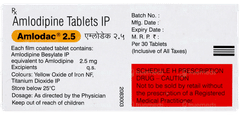 Amlodac 2.5 Tablet 30 Amlodac 2.5 Tablet 30