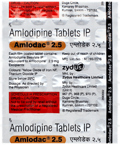 Amlodac 2.5 Tablet 30 Amlodac 2.5 Tablet 30