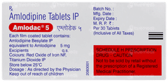Amlodac 5 Tablet 30