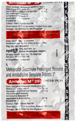 Amlodac M 25 Tablet 15