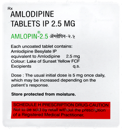 Amlopin 2.5 Tablet 10 Amlopin 2.5 Tablet 10