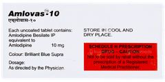Amlovas 10 Tablet 15 Amlovas 10 Tablet 15
