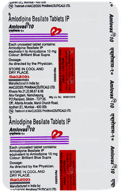Amlovas 10 Tablet 15 Amlovas 10 Tablet 15