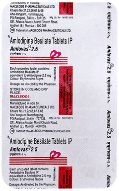 Amlovas 2.5 Tablet 15 Amlovas 2.5 Tablet 15