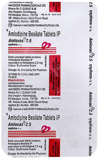 Amlovas 2.5 Tablet 15