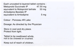 Amlovas M 5/50 Tablet 10 Amlovas M 5/50 Tablet 10