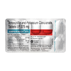 Ampoxin Cv 375 Tablet 10 Ampoxin Cv 375 Tablet 10