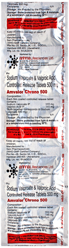 Amvalor Chrono 500 Tablet 10 Amvalor Chrono 500 Tablet 10