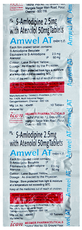 Amwel At 50/2.5 Mg Tablet 10