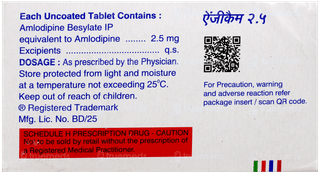 Angicam 2.5Mg Tablet 15