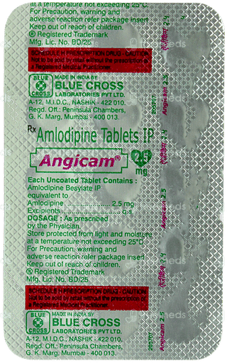 Angicam 2.5Mg Tablet 15