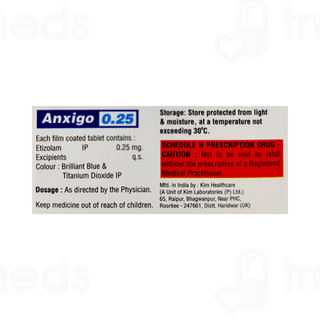 Anxigo 0.25 Tablet 10