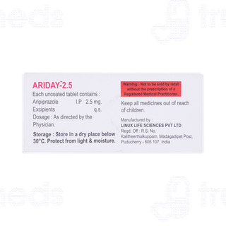 Ariday 2.5 MG Tablet 10