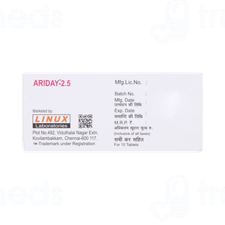 Ariday 2.5 MG Tablet 10