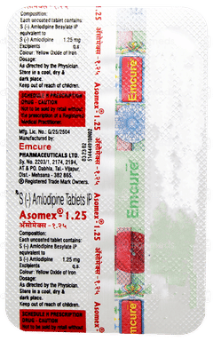 Asomex 1.25 Tablet 15 Asomex 1.25 Tablet 15