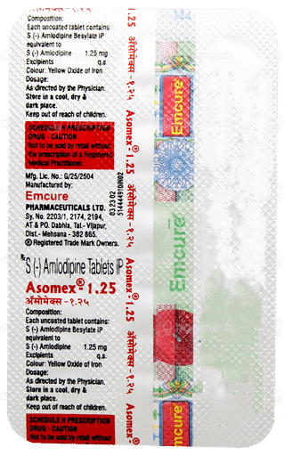 Asomex 1.25 Tablet 15