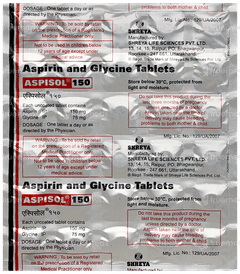 Aspisol 150 Tablet 30 Aspisol 150 Tablet 30