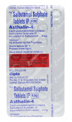 Asthalin 4 Tablet 30 Asthalin 4 Tablet 30